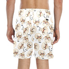 Cute Mushrooms Men's Mid-Length Beach Shorts Men's Mid-Length Beach Shorts Food Printed Offshore