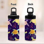 Turtles Kids Water Bottle with Chug Lid (12 oz) Kids Water Bottle with Chug Lid animal Ocean Printed Offshore