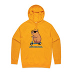 Just Be Cool, Capybara - Mens Hoodie Gold Mens Hoodie animal Printed In Australia