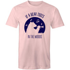 If A Bear Toots In The Woods, Trumpet Player - Mens T-Shirt Pink Mens T-shirt animal Music Printed In Australia