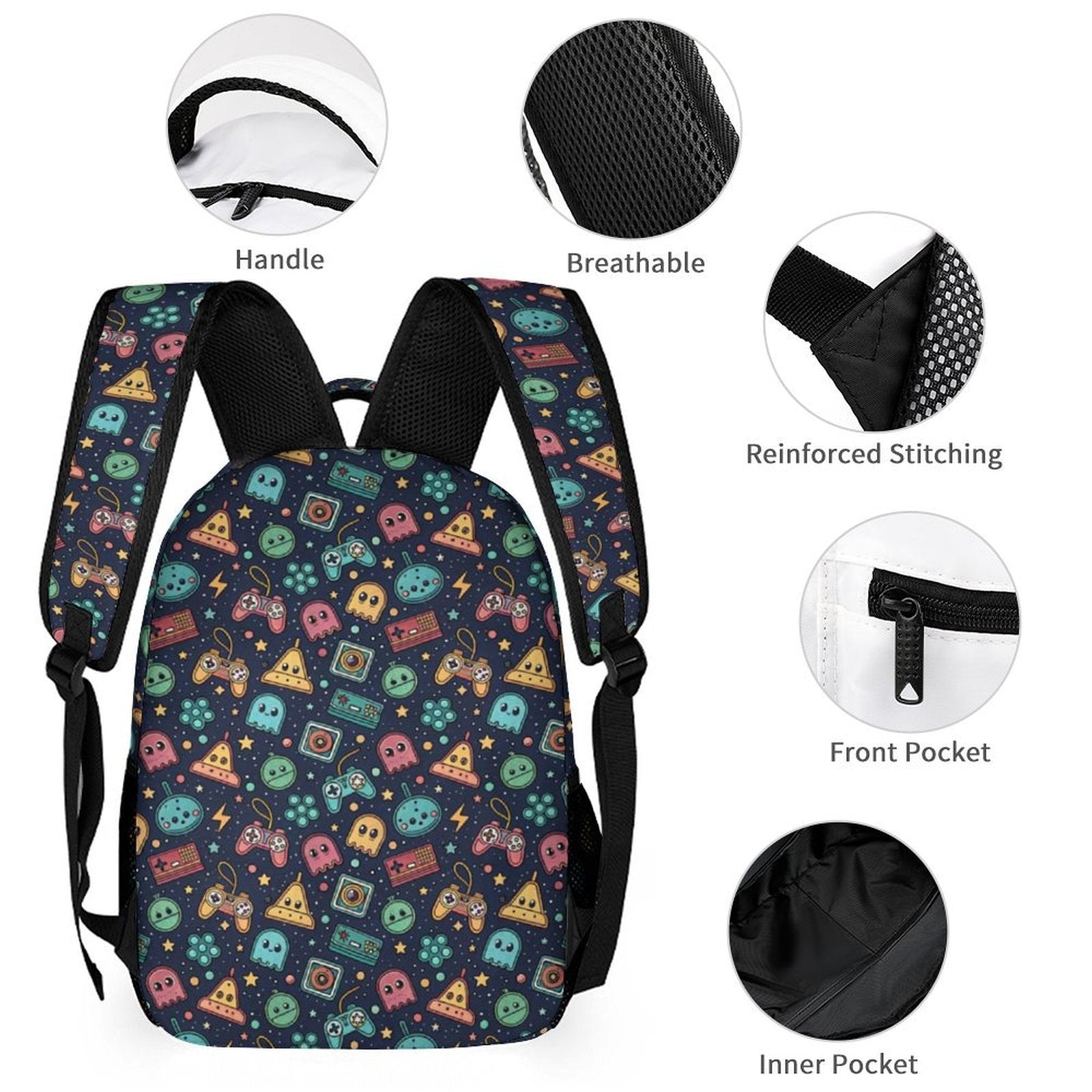 Video Game Backpack, Lunch Bag & Pencil Case Set