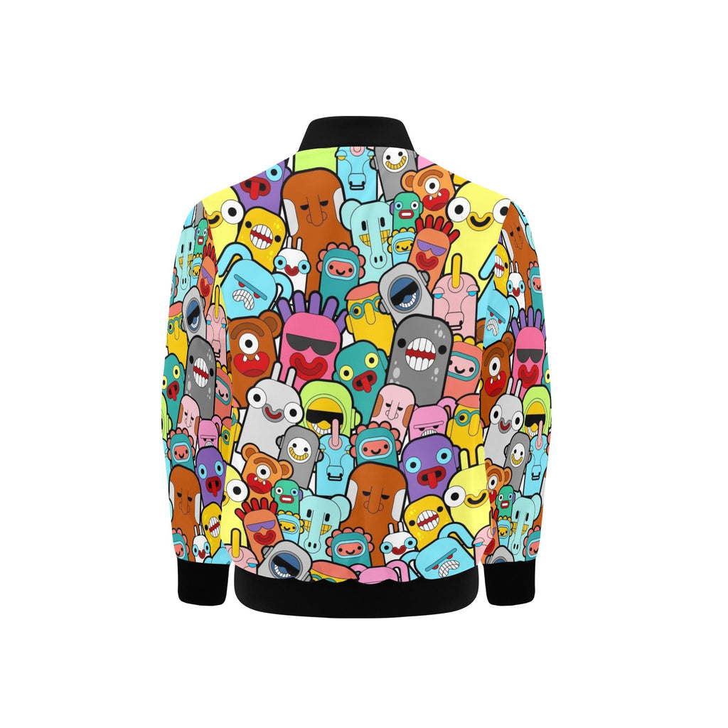 Happy Monsters Kids Bomber Jacket Kids Bomber Jacket Printed Offshore Sci Fi