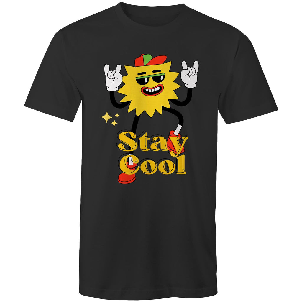 Stay Cool - Mens T-Shirt Black Mens T-shirt Printed In Australia