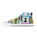 Colourful Chess Men's High Top Canvas Shoes US14 Men's Classic High Top Canvas Shoes Printed Offshore