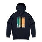 Retro Nostalgia - Mens Hoodie Navy Mens Hoodie Printed In Australia Retro