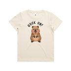 Quokka, Quok On Kid's AS Colour T-shirt Ecru Kids T-shirt animal Printed In Australia
