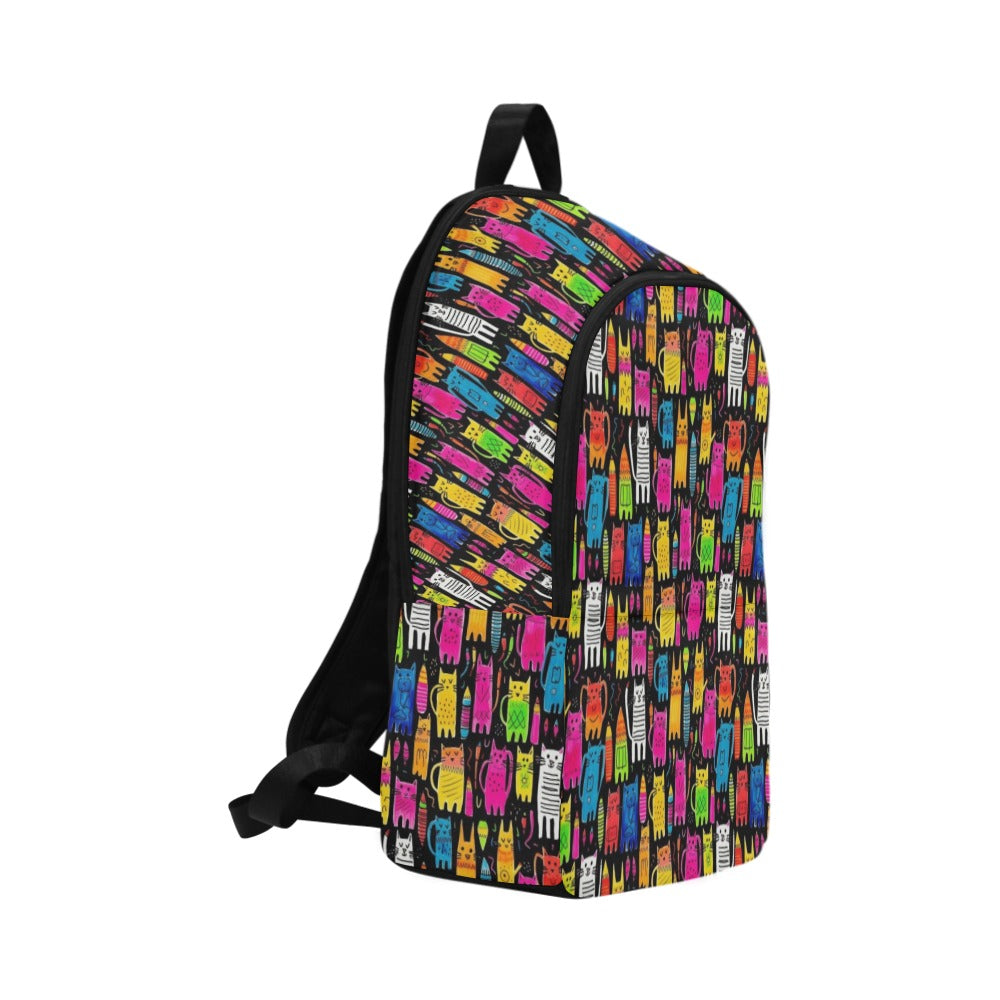 Colourful Cats - Fabric Backpack