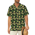 Cute Avocados Men's Short Sleeve Hawaiian Shirt Men's Hawaiian Shirt (New) Food Printed Offshore
