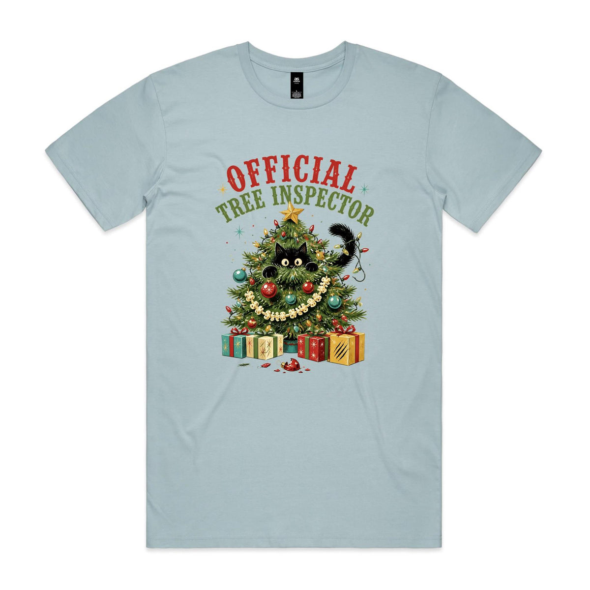Official Tree Inspector Cat Men's Christmas T-shirt