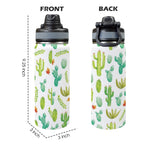 Cactus Plants - Insulated Water Bottle with Dual-Use Lid (18oz) Insulated Water Bottle with Dual-Use Lid (18oz) Plants Printed Offshore