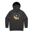 Hotdog, I'm On A Roll - Womens Hoodie Coal Womens Hoodie Food Printed In Australia