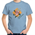 Hand Me The Popcorn - Kids Youth T-Shirt Carolina Blue Kids Youth T-shirt Food Printed In Australia