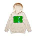 Alien Backing Into Hedge Meme - Kids Hoodie Ecru Kids Hoodie Printed In Australia
