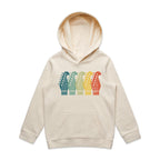 Vintage Guitar Heads - Kids Hoodie Ecru Kids Hoodie Printed In Australia