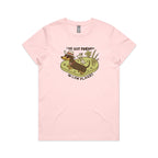 Dachshund, I've Got Friends In Low Places Women's AS Colour T-shirt Pink Womens T-shirt animal Printed In Australia