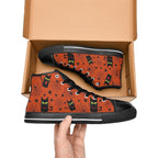 Halloween Black Cats Men's High Top Canvas Shoes Men's Classic High Top Canvas Shoes animal Halloween Printed Offshore