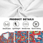 Comic Book Men's Crinkle Hawaiian Shirt