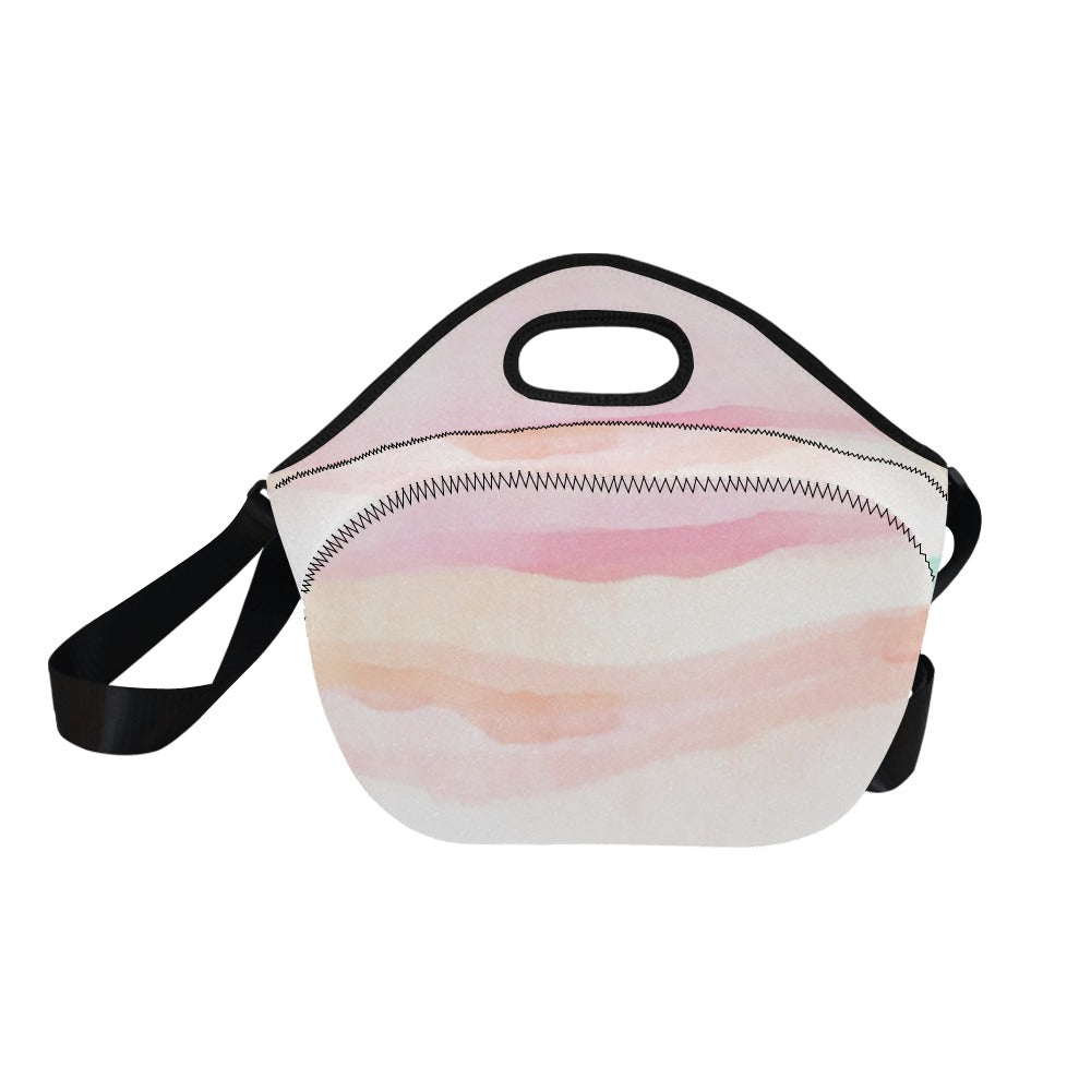 Pastel Stripes - Neoprene Lunch Bag Neoprene Lunch Bag Printed Offshore