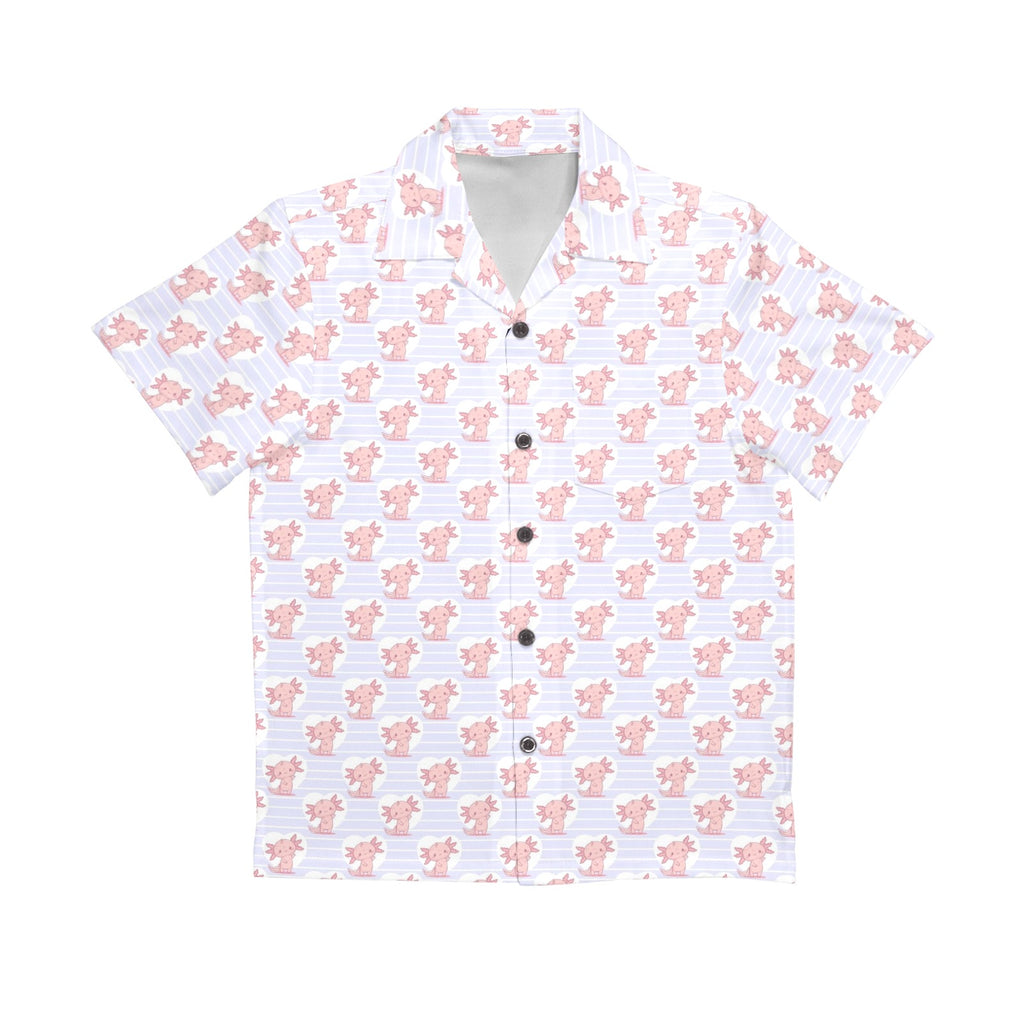 Axolotl Love Senior Kids Hawaiian Shirt
