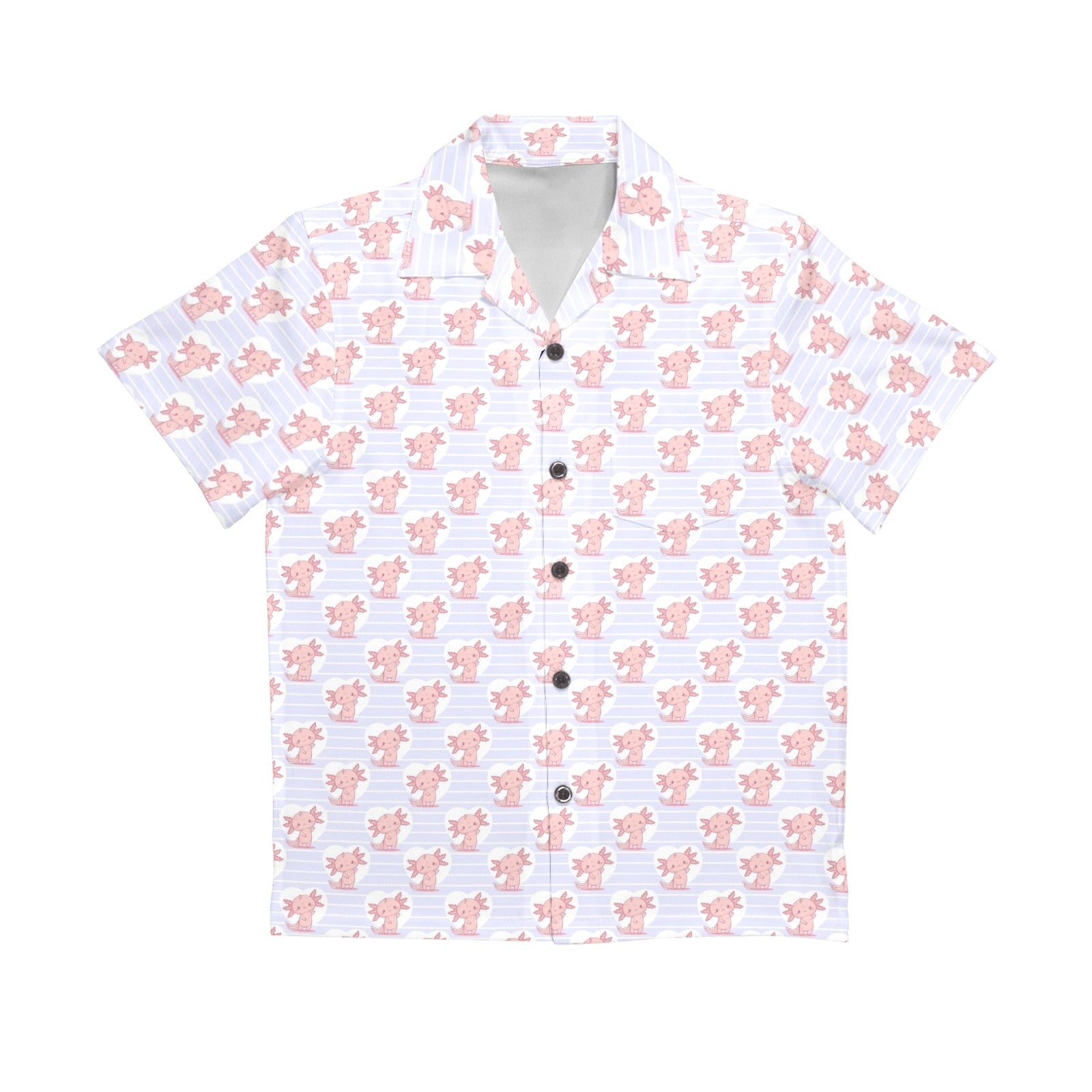 Axolotl Love Senior Kids Hawaiian Shirt