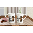 Personalise - Can't Adult Today - White 10oz Porcelain Slim Mug Personalised Porcelain Mug animal Globally Fulfilled