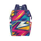 Abstract Geometric - Multi-Function Backpack, Nappy / Diaper Bag