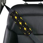 Yellow Lightning Car Seat Belt Cover 7''x10'' (Pack of 2) Car Seat Belt Cover 7x10 (Pack of 2) comic Printed Offshore