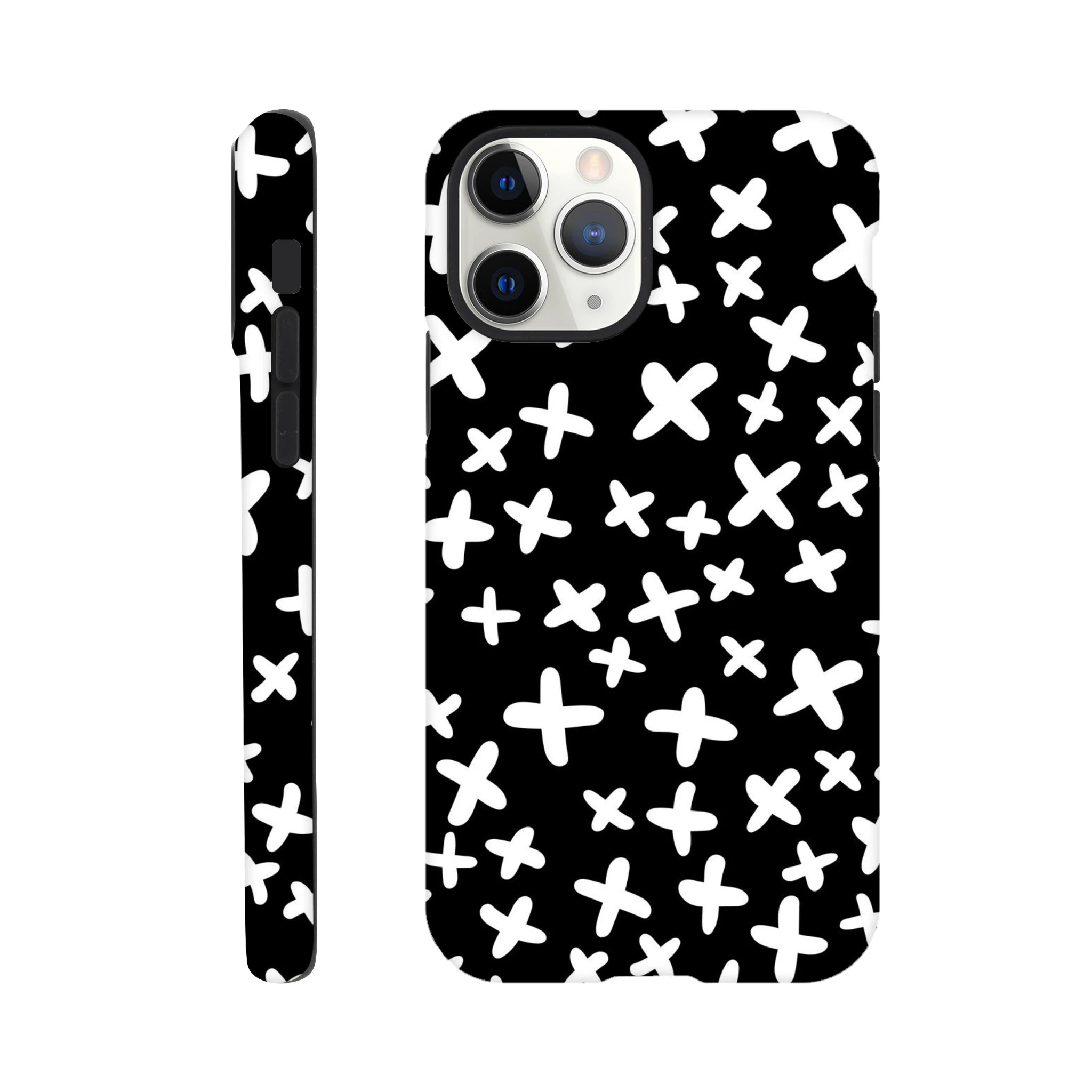 Black And White Crosses - Apple iPhone Tough case iPhone Tough Case Globally Fulfilled