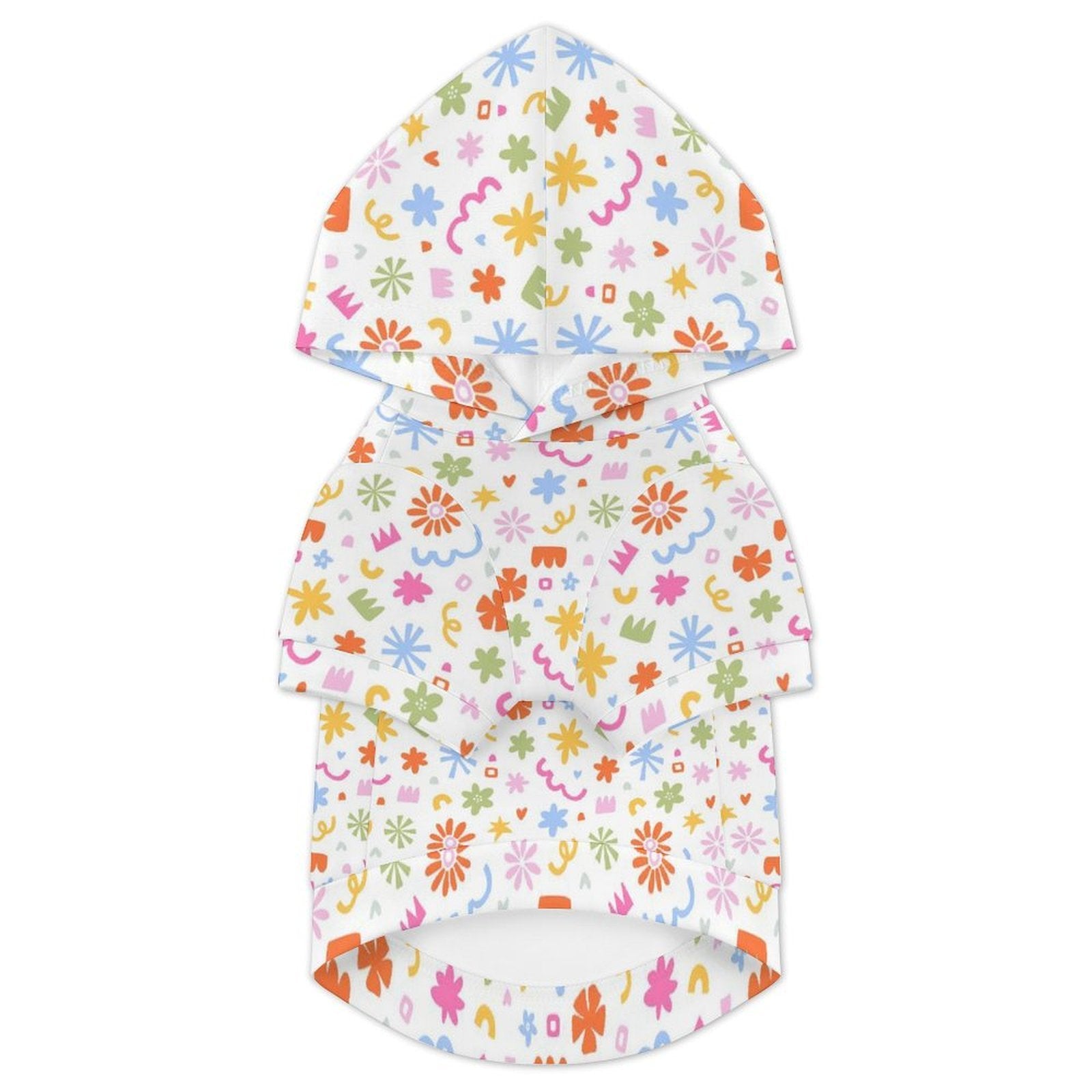 Abstract Colourful Shapes Pet Hoodie (Small Size)