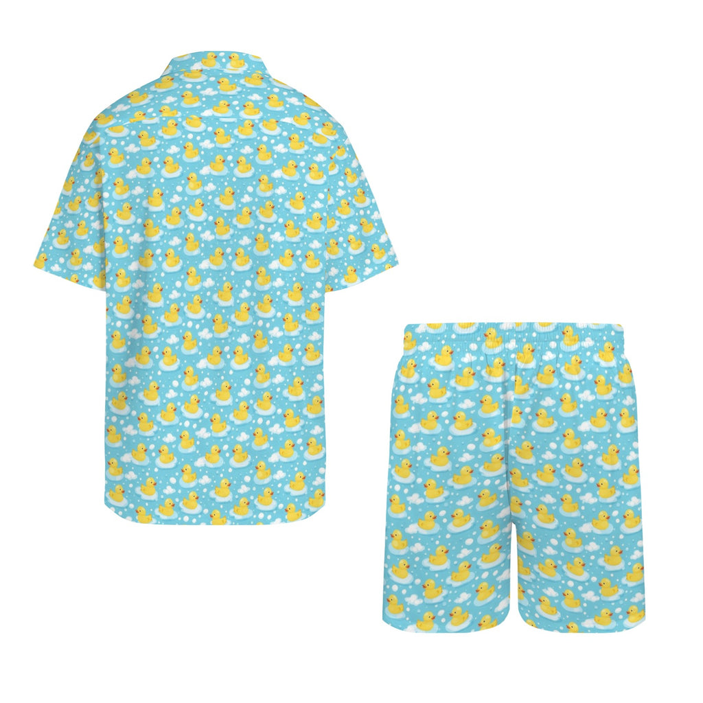 Rubber Ducks Men's Hawaiian Shirt & Shorts Set