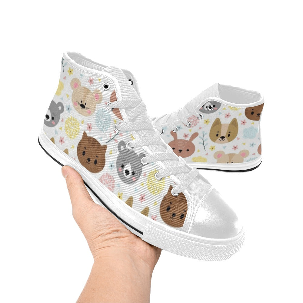 Baby Animals - Kids' High Top Canvas Shoes Kids High Top Canvas Shoes animal Printed Offshore