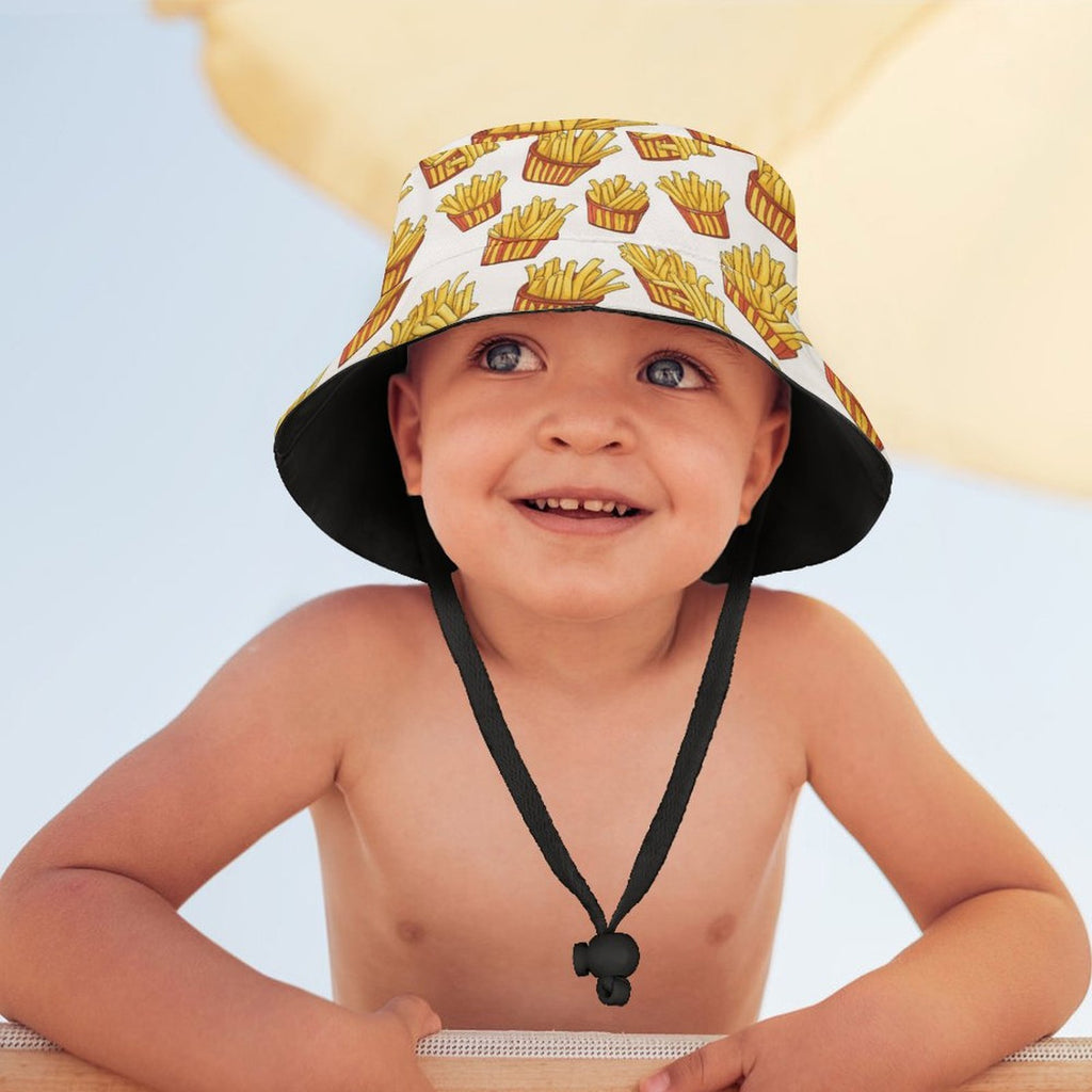 French Fries Kids Bucket Hat Kids Bucket Hat Food Printed Offshore