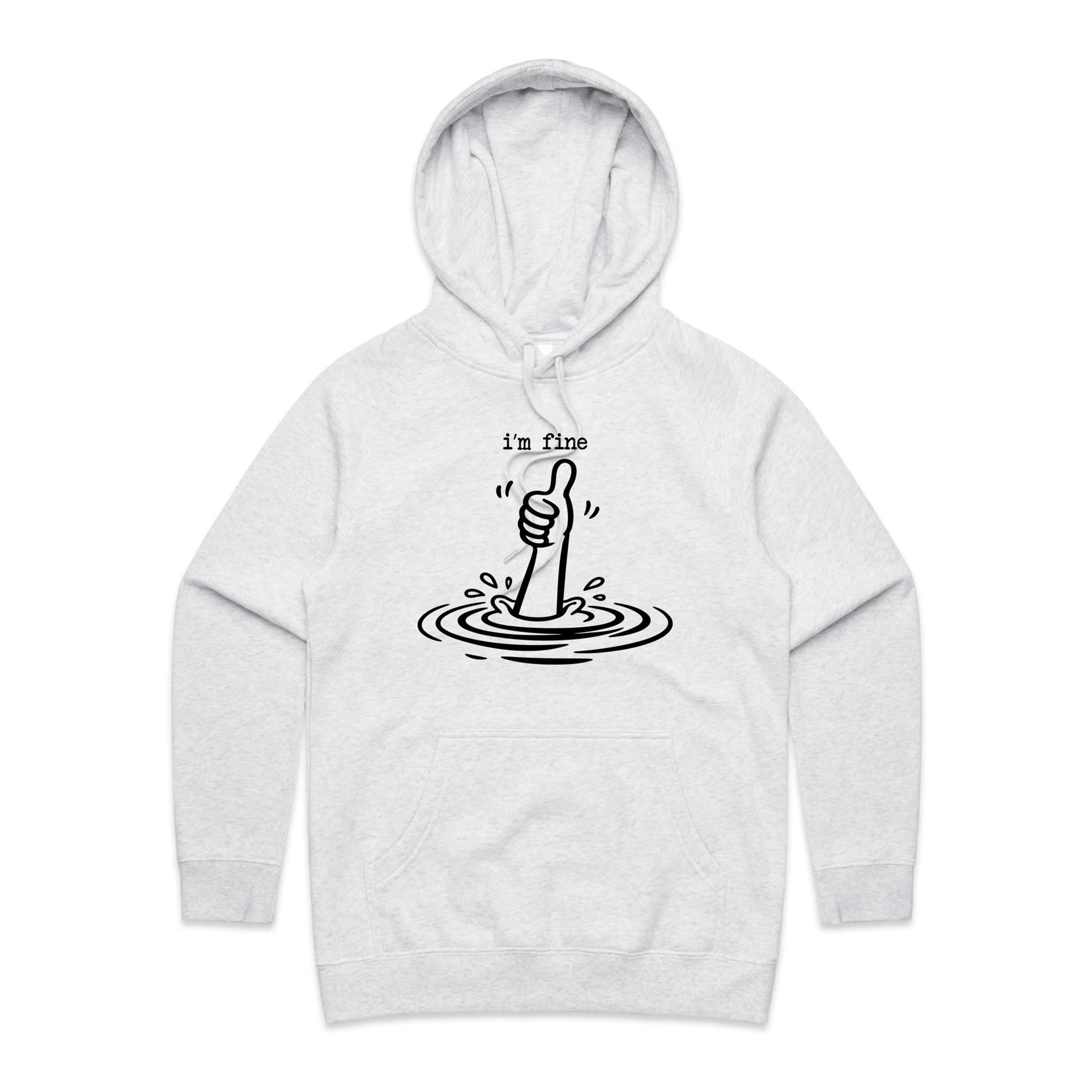 I'm Fine Drowning Thumbs Up Women's AS Colour Hoodie