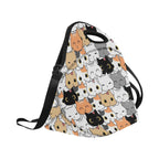 Cute Cartoon Cats - Neoprene Lunch Bag Neoprene Lunch Bag Printed Offshore