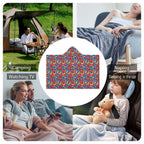 Comic Book Cells Kids Hooded Blanket 100cm x 130cm Kids Hooded Blanket comic Printed Offshore