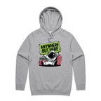 Astronaut, Anywhere But Here - Mens Hoodie Grey Marle Mens Hoodie Printed In Australia Space