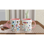 Science Time - White 11oz Ceramic Mug with Colour Inside Ceramic Pink Colour 11oz Mug Globally Fulfilled Science