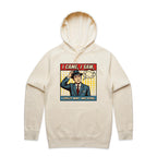 I Came, I Saw, I Forgot What I Was Doing, Retro Gentleman Men's AS Colour Hoodie Ecru Mens Hoodie comic Dad Printed In Australia