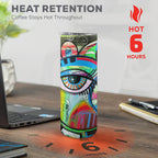 Graffiti Bird - 20oz Tall Skinny Tumbler with Lid and Straw