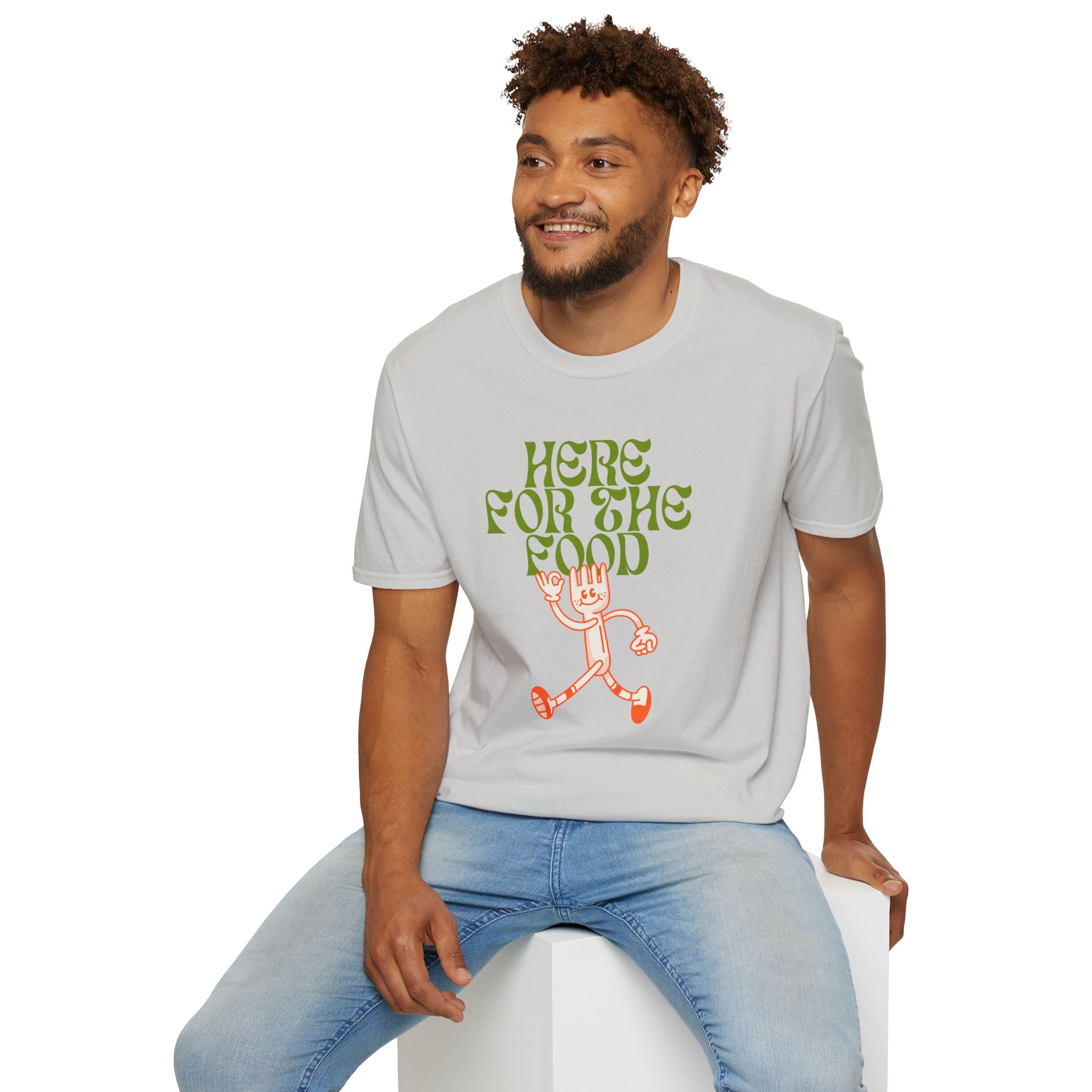 Here For The Food - Unisex Softstyle T-Shirt