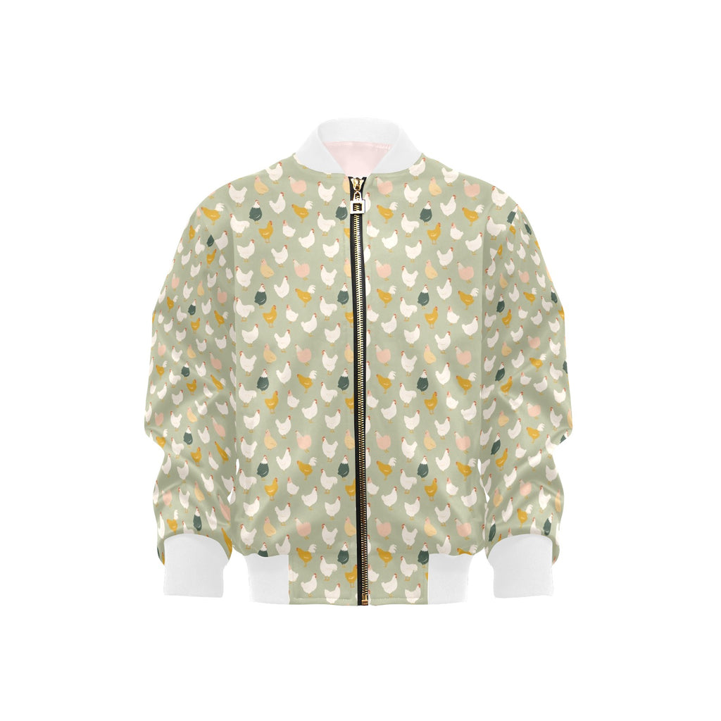 Chicken Life Kids Bomber Jacket