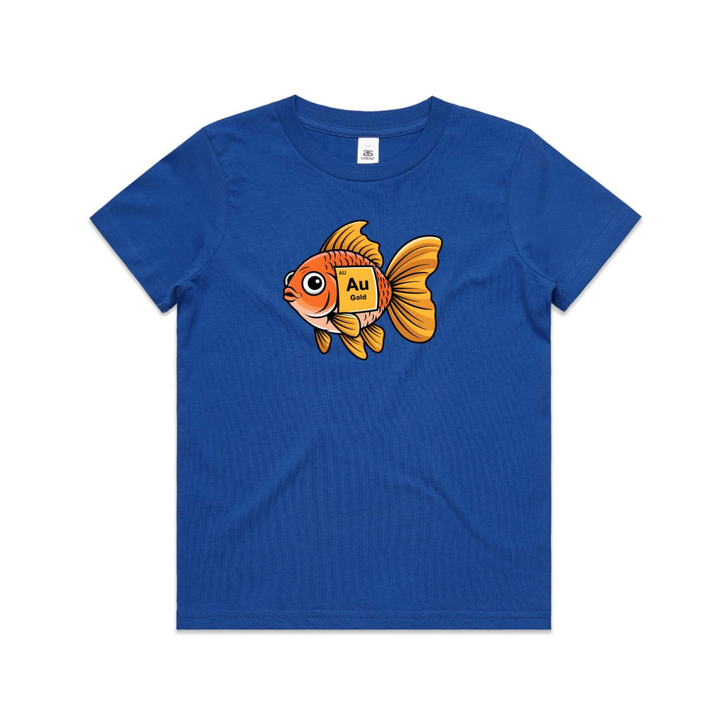 Gold Fish Periodic Table Element Kids AS Colour T-shirt
