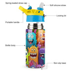 Crazy Colourful Monsters - Little Kids Water Bottle Little Kids Water Bottle Printed Offshore Sci Fi