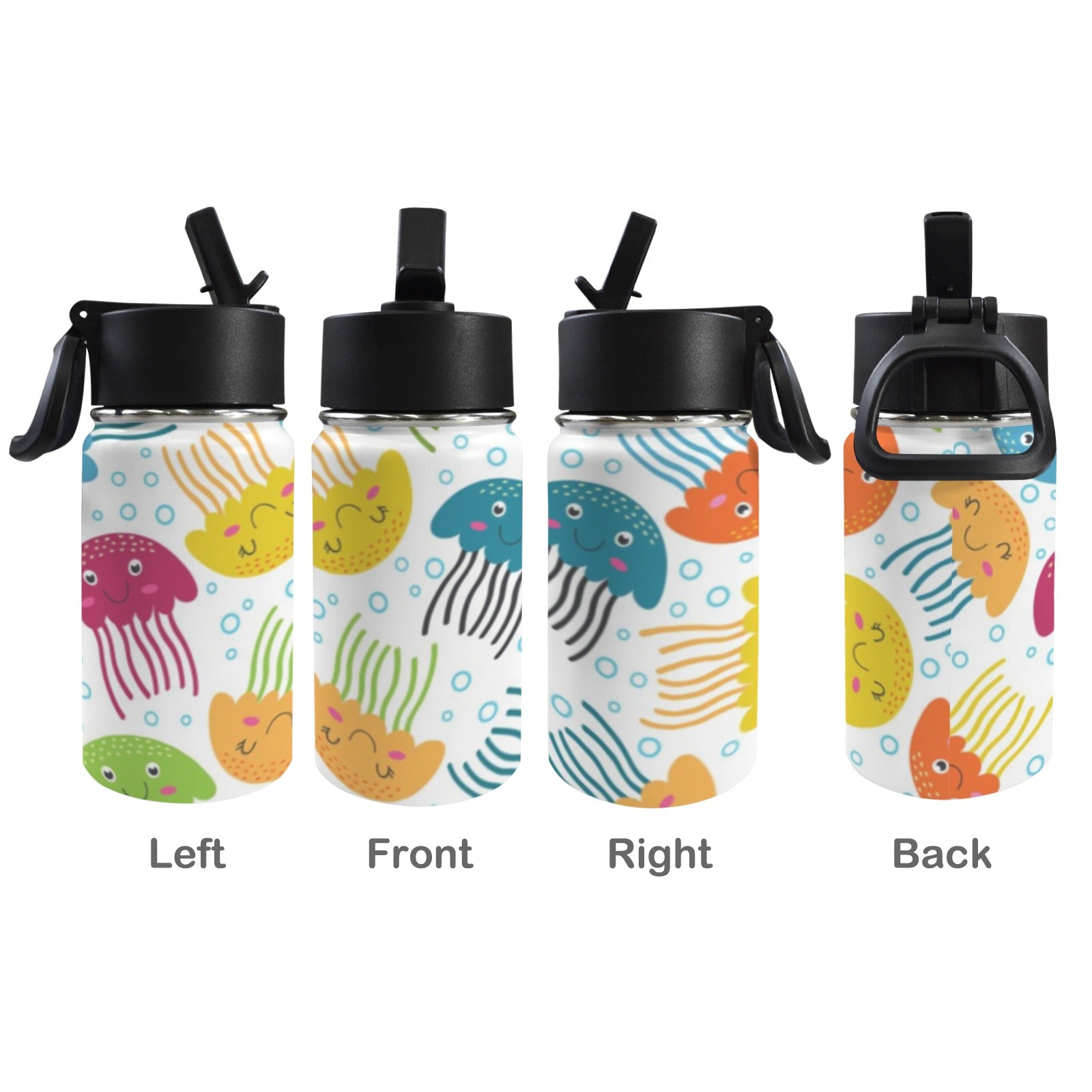 Jellyfish 12oz Kids Water Bottle with Straw Lid