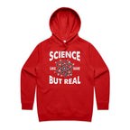 Science, It's Like Magic But Real Women's AS Colour Hoodie Red Womens Hoodie Printed In Australia Science