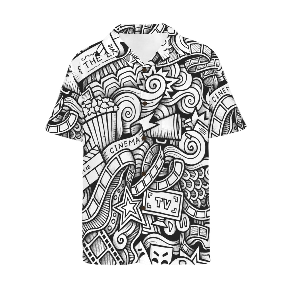 Entertainment Men's Short Sleeve Hawaiian Shirt Men's Hawaiian Shirt (New) Printed Offshore