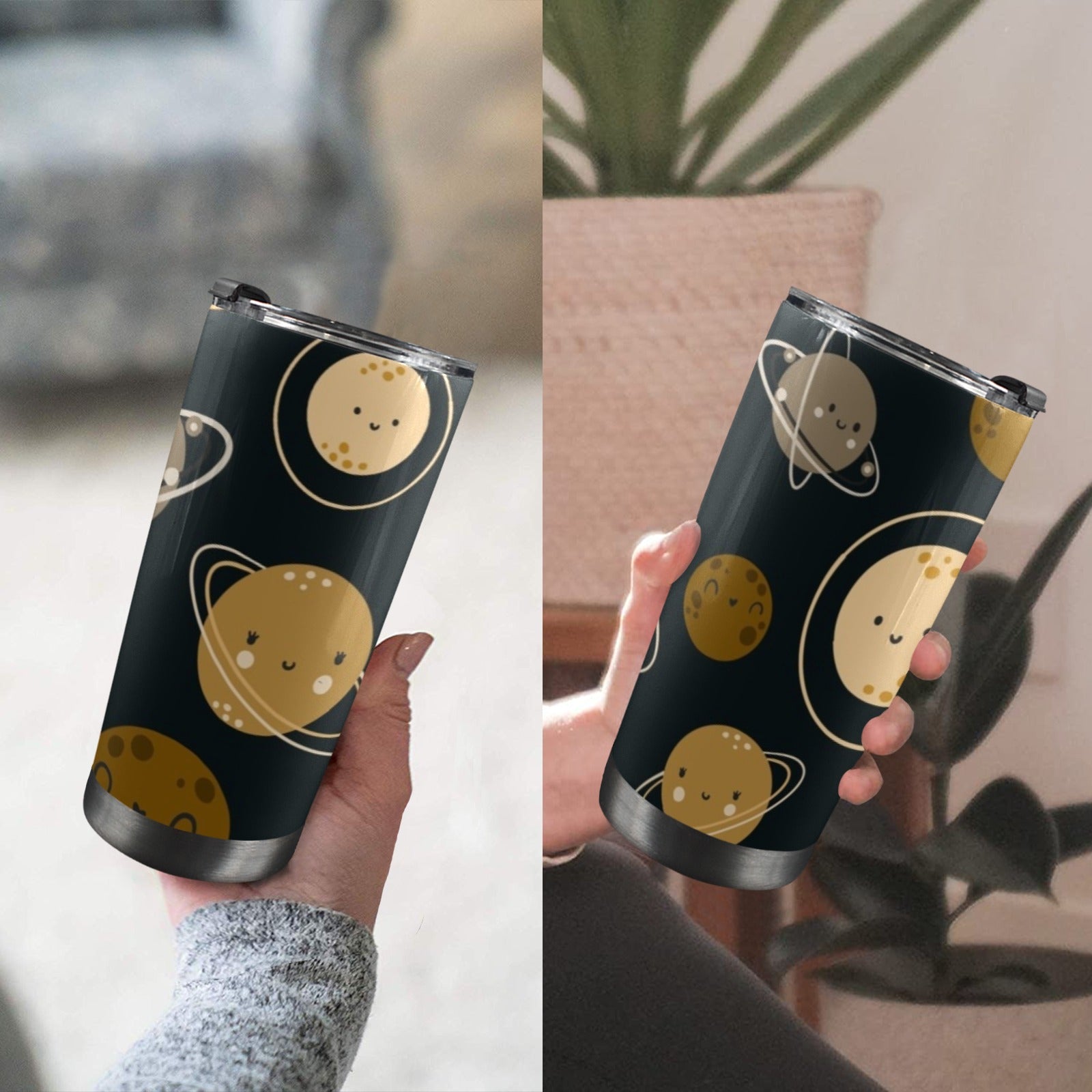 Happy Planets - 20oz Mobile Tumbler with Lid (Black Lock)