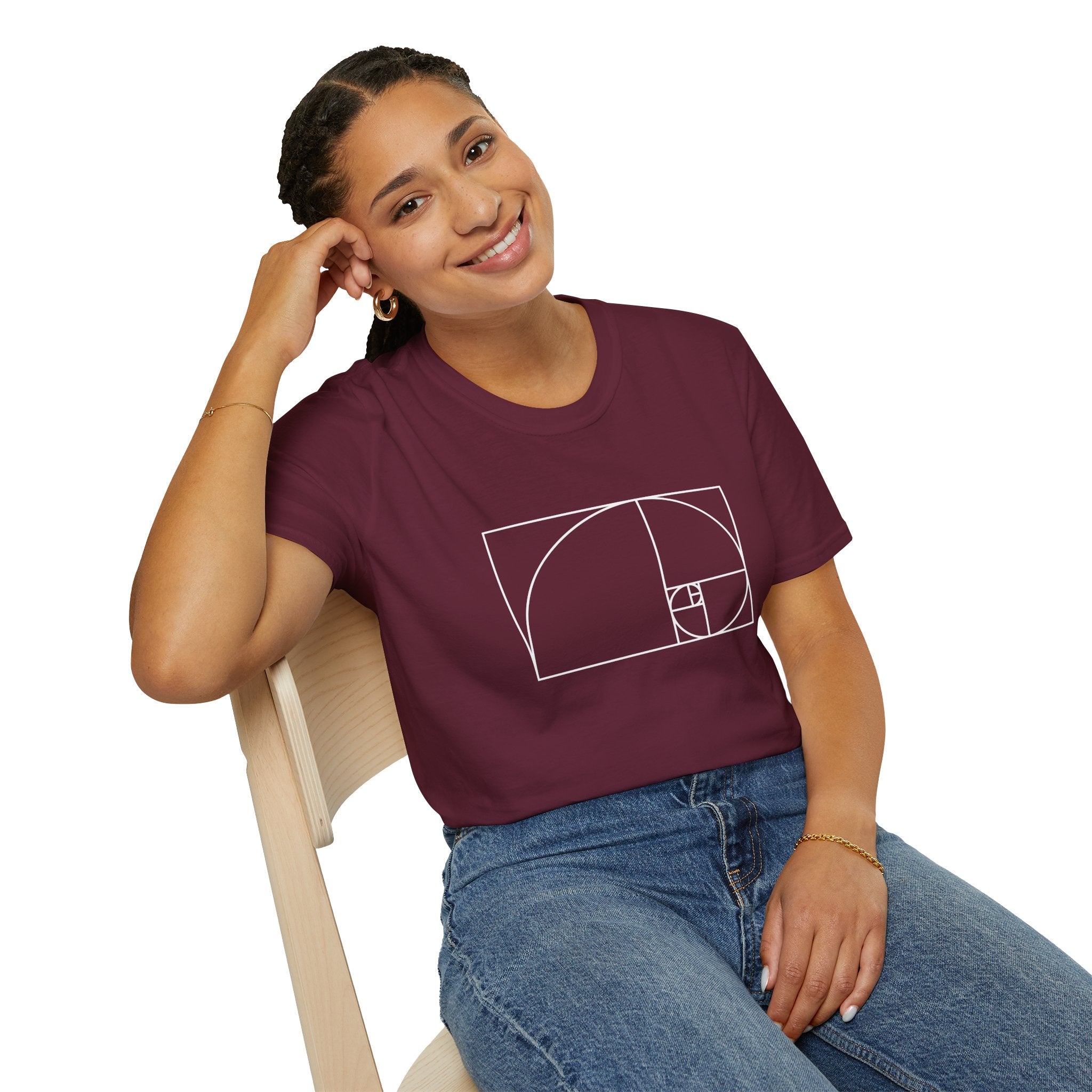 Fibonacci Unisex Softstyle T-Shirt T-Shirt Australian Printer Maths Science