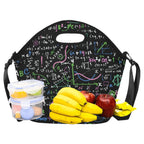 Equations In Green And Pink - Neoprene Lunch Bag Neoprene Lunch Bag Printed Offshore