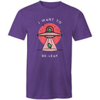 I Want To Be-Leaf, UFO - Mens T-Shirt Purple Mens T-shirt Printed In Australia Sci Fi
